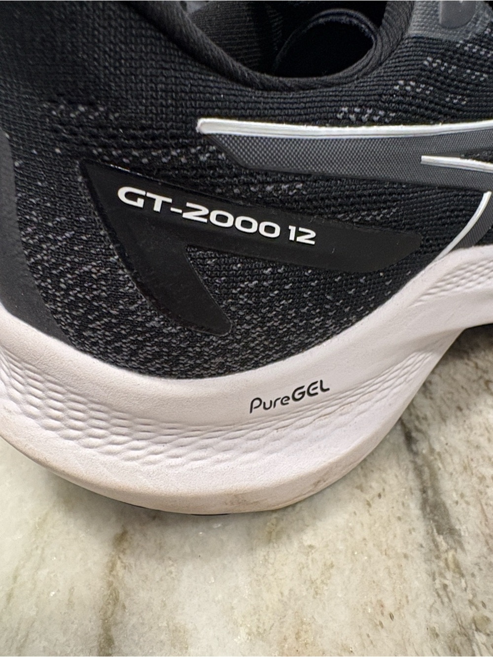 Asics Black and White Women's Running Shoes - Picture 14 of 14